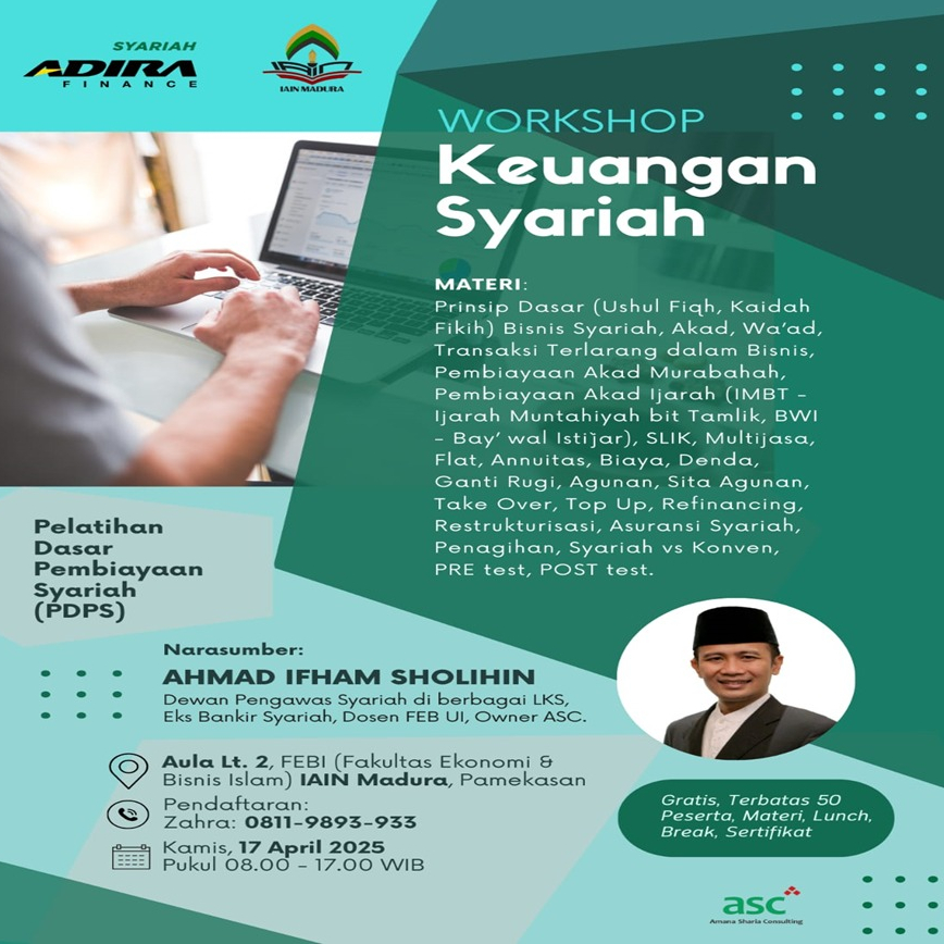 WORKSHOP KEUANGAN SYARIAH: PELATIHAN DASAR PEMBIAYAAN SYARIAH (PDPS) DAN SERTIFIKASI